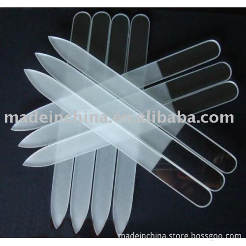 Permanent crystal glass nail file